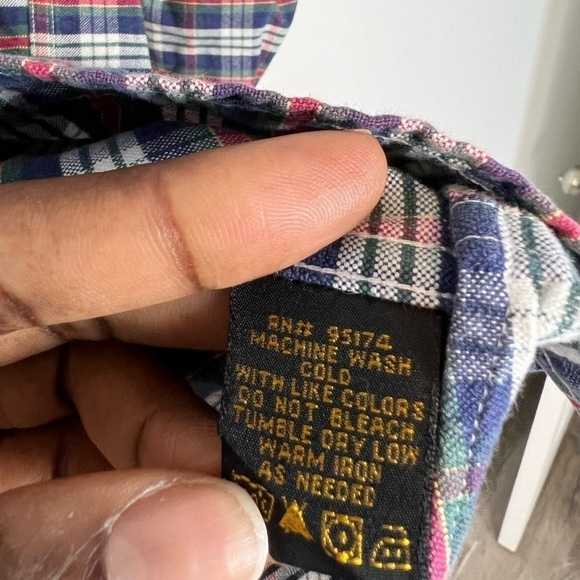 Alexander Julian Plaid 100% Cotton Long Sleeve Button-Down Shirt - Picture 6 of 8